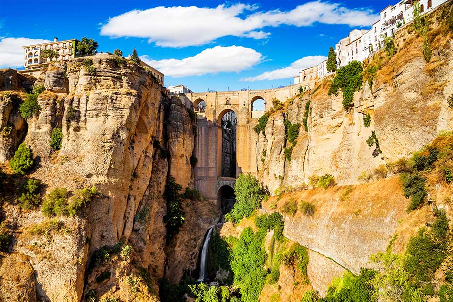 Bridge of Ronda, a famous white villages of Malaga, Spain